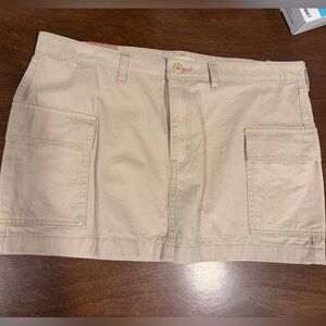 Beige Cargo Levi’s Mini Skirt